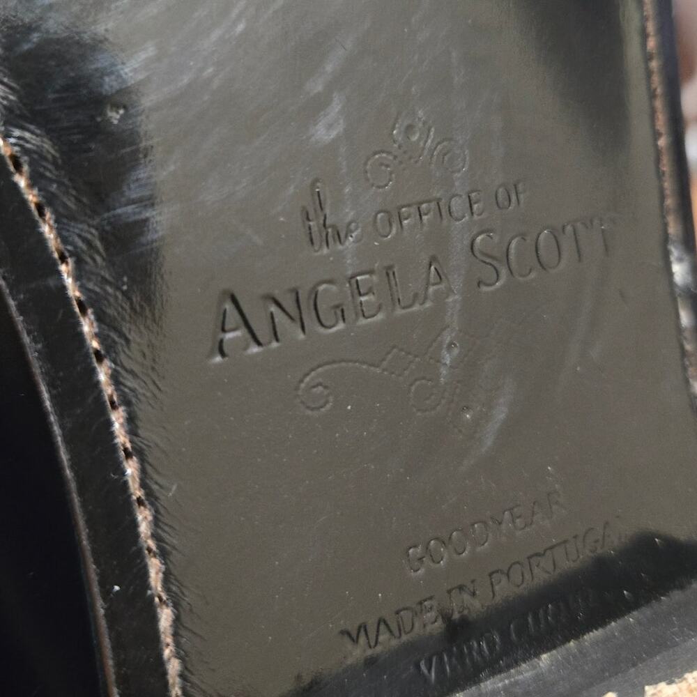 The Office of Angela Scott Black Ms. Penny Patent Leather Loafers EU 38 US 8 - Picture 9 of 9